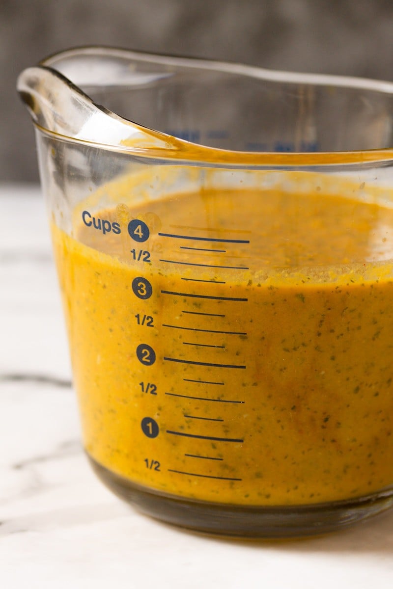 puerto rican sofrito in a measuring cup