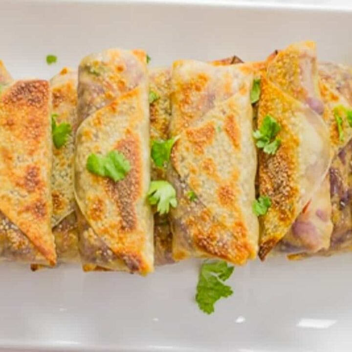 Healthier Baked Chicken Egg Rolls (Air Fryer Option) On Ty's Plate