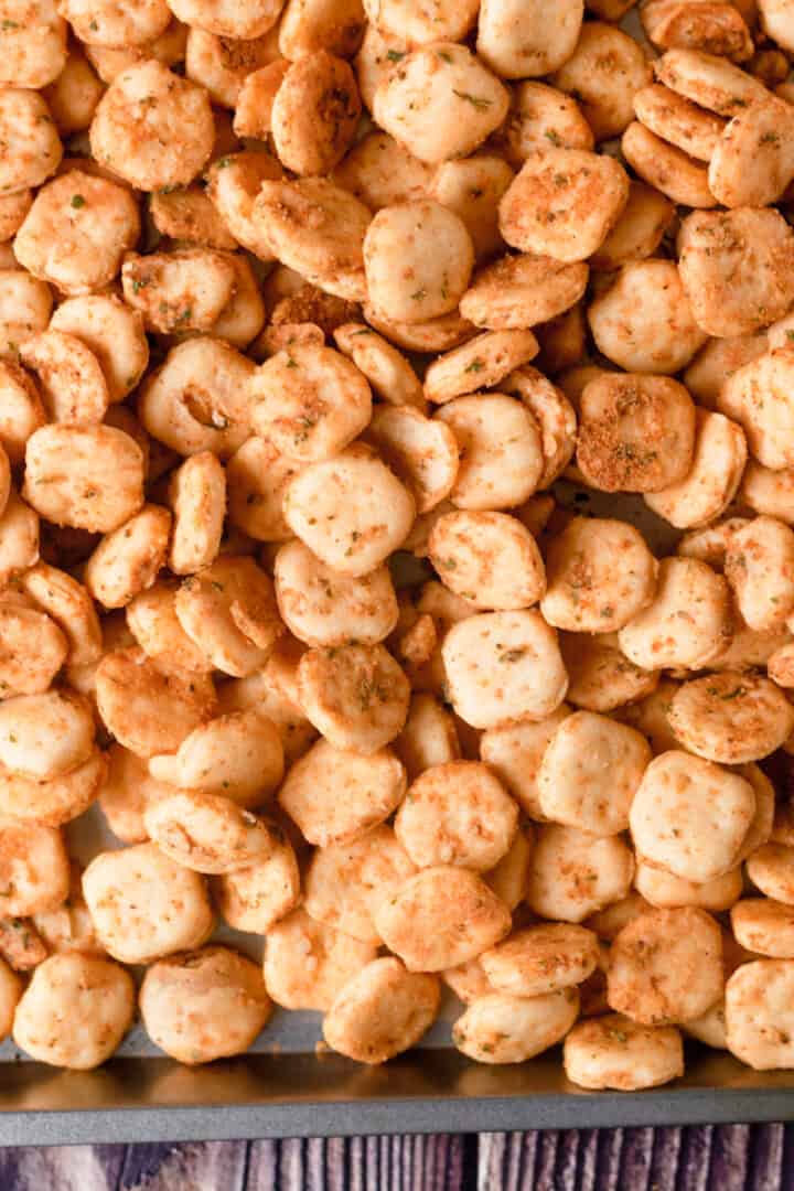 Seasoned Old Bay Oyster Crackers On Ty's Plate