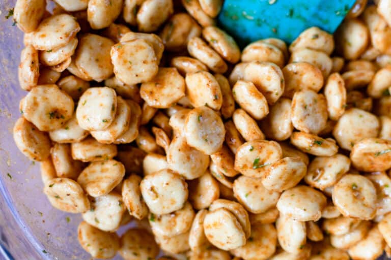 Seasoned Old Bay Oyster Crackers On Ty's Plate