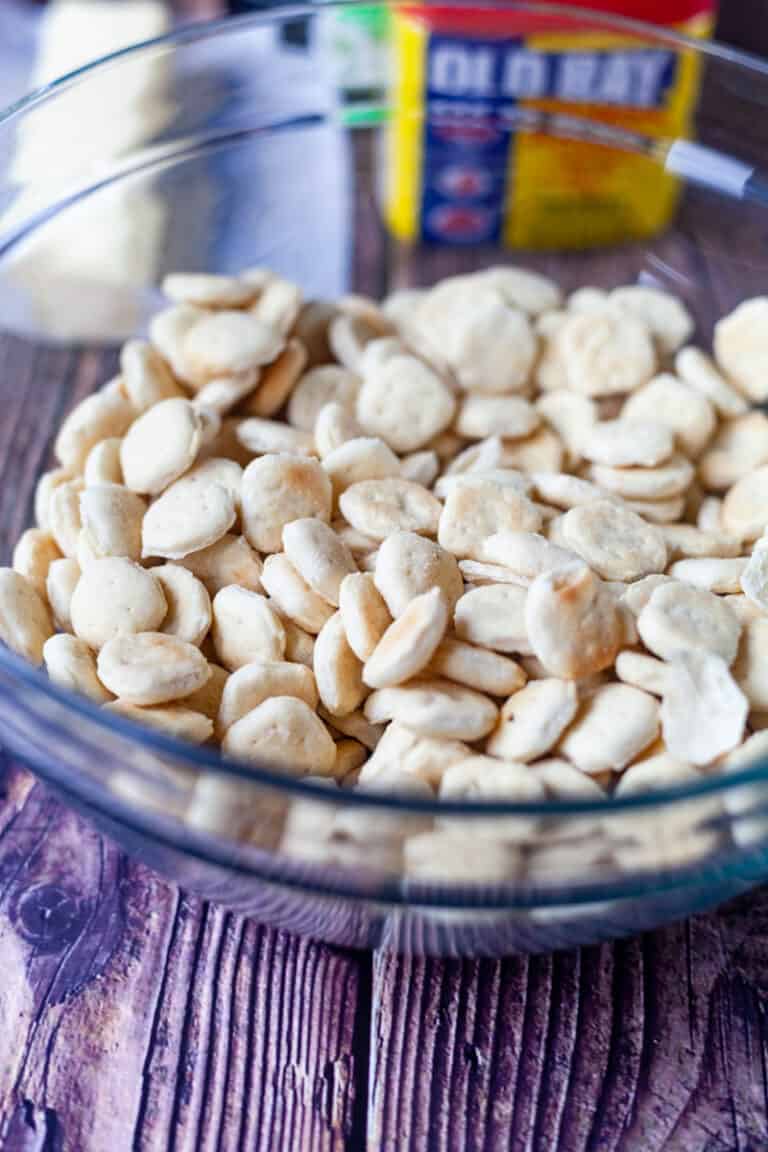 Seasoned Old Bay Oyster Crackers On Ty's Plate