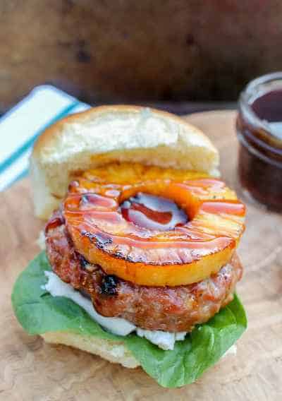 Asian burger with pineapple slice. Image Courtesy of: A Turtles's Life for Me