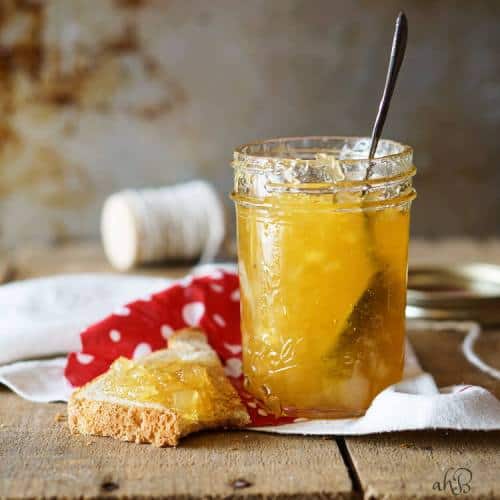 jar of pineapple jam. Image Courtesy of: Accidental Happy Baker