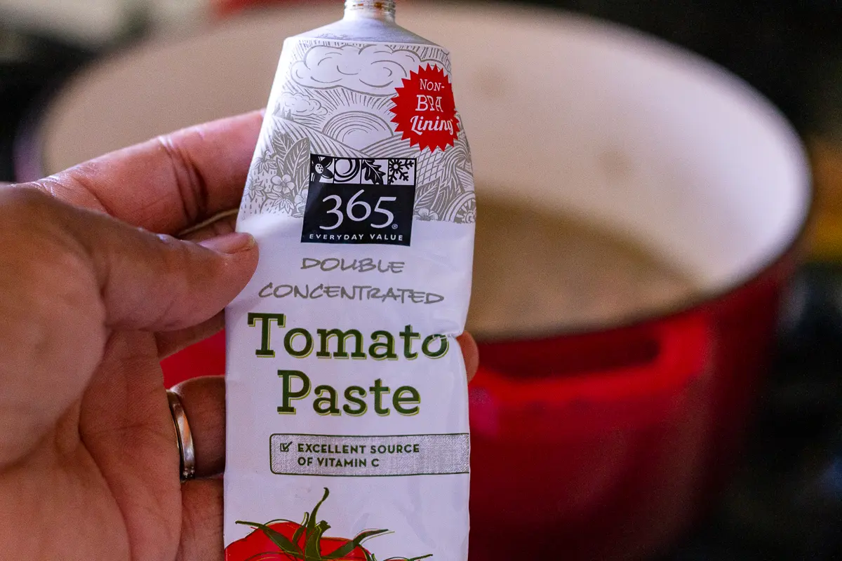 a tube of tomato paste