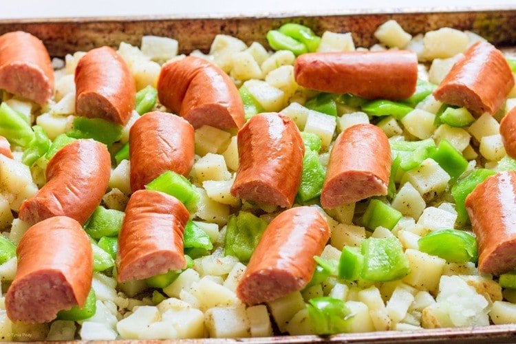 Sheet Pan Sausage and Potatoes