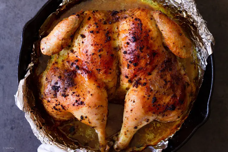 Lemon Pepper Roast Chicken with Lemon Garlic Pan Sauce