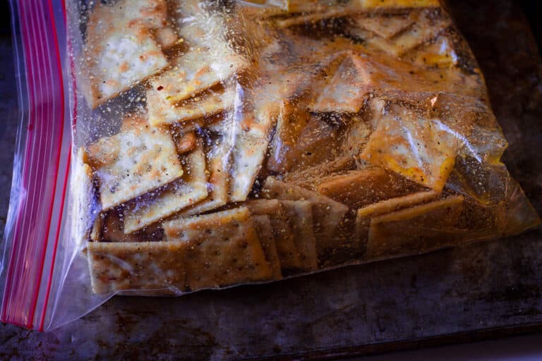 Italian Parmesan Seasoned Saltine Crackers On Ty's Plate