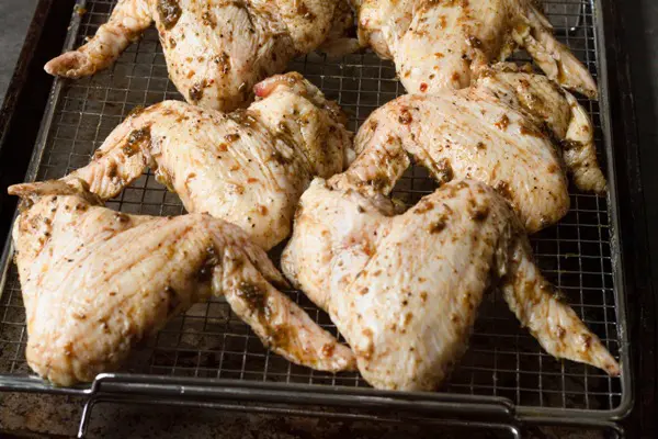 chicken wings seasoned with jerk seasoning