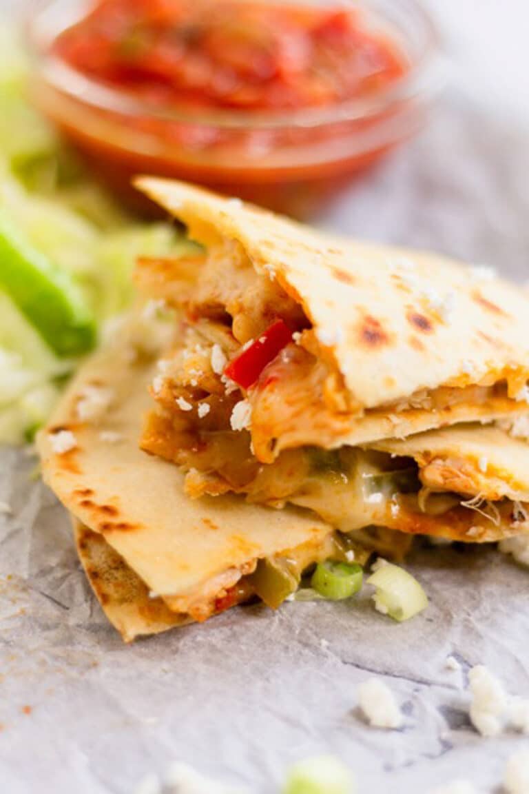 Chicken Fajita Quesadillas On Ty's Plate
