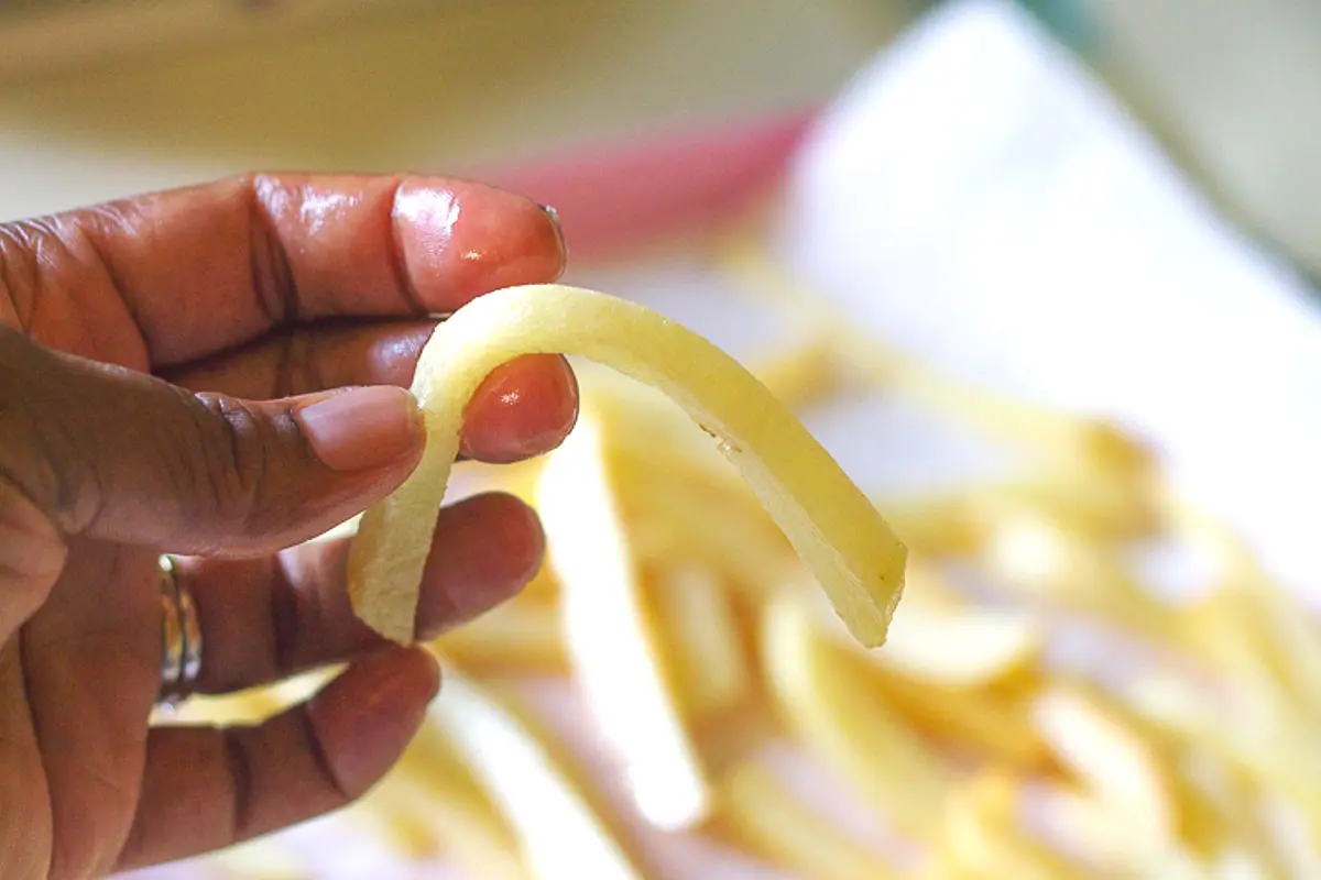 limp fry example after first fry