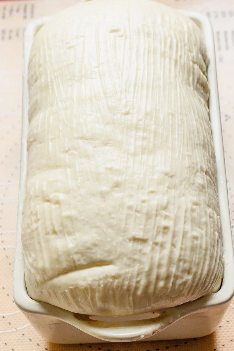 a load of homemade white bread unbaked