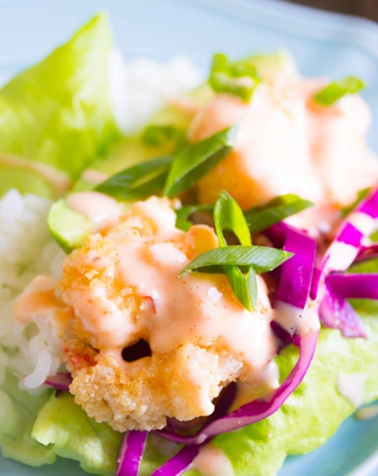 Buttermilk Fried Shrimp with Bang Bang Sauce On Ty's Plate