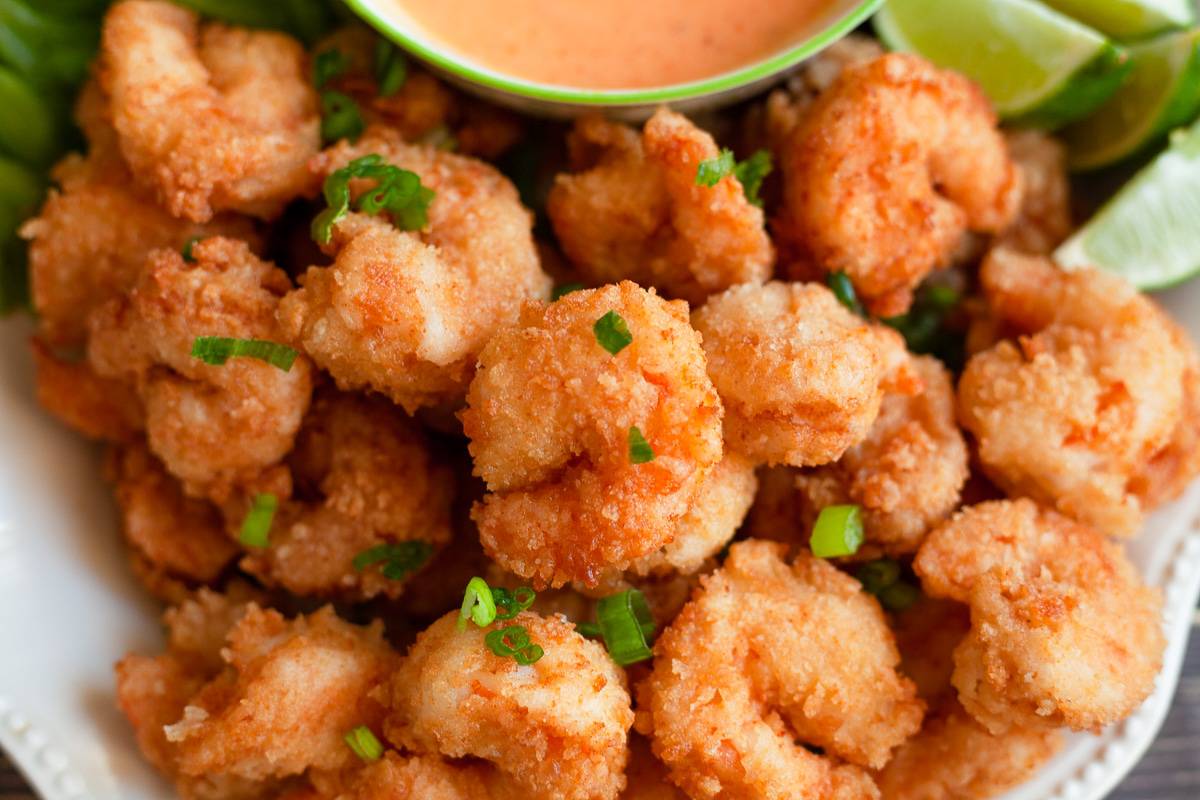 Buttermilk Fried Shrimp with Bang Bang Sauce On Ty's Plate