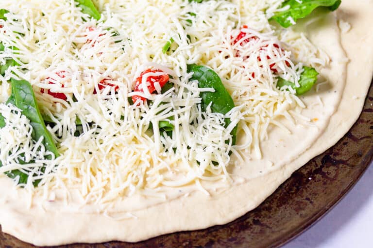 Spinach Tomato White Pizza Recipe On Ty's Plate