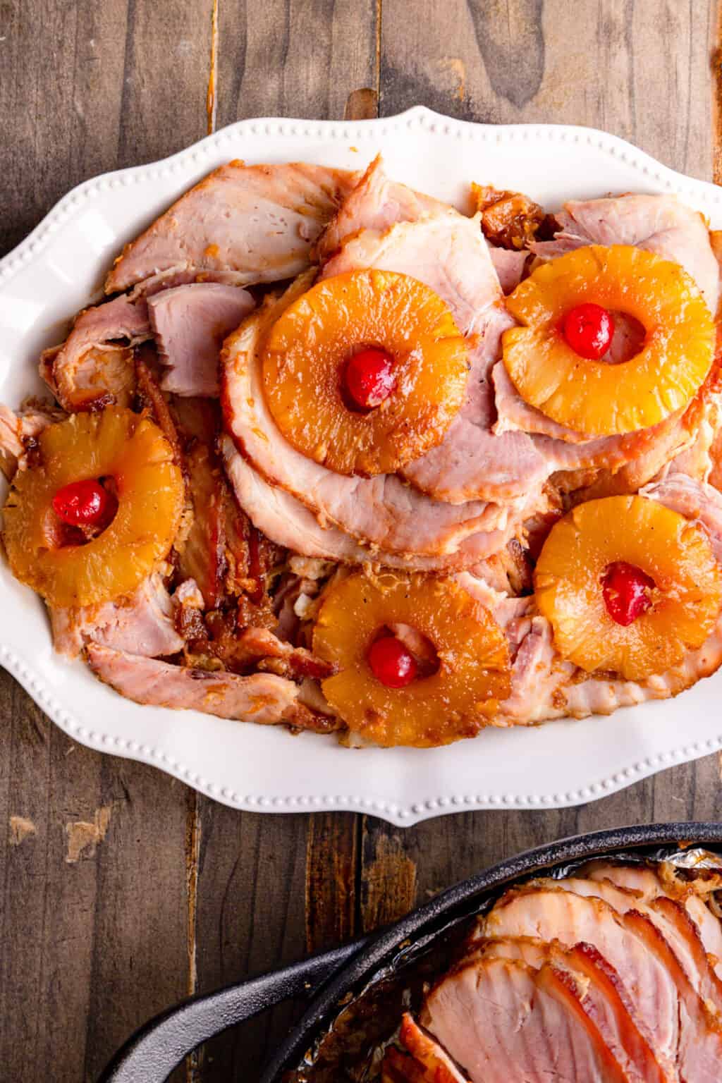 Classic Pineapple Brown Sugar Glazed Ham On Ty's Plate