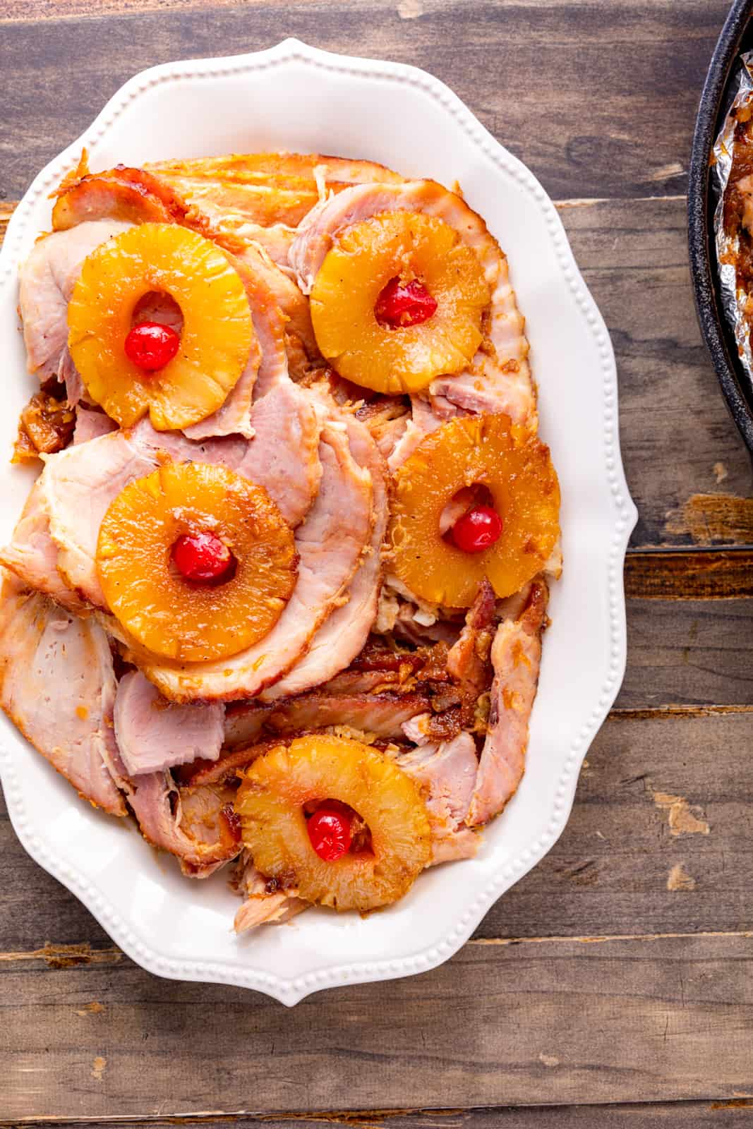 Classic Pineapple Brown Sugar Glazed Ham On Ty's Plate