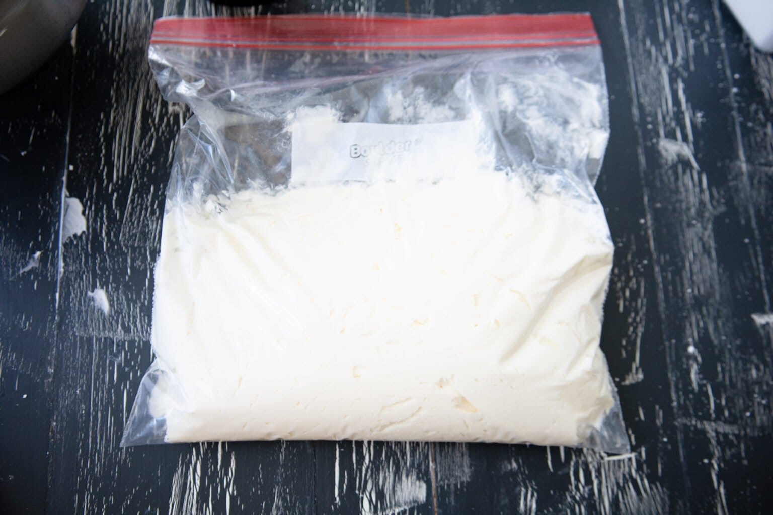 Cream Cheese Whipped Cream Frosting On Ty's Plate