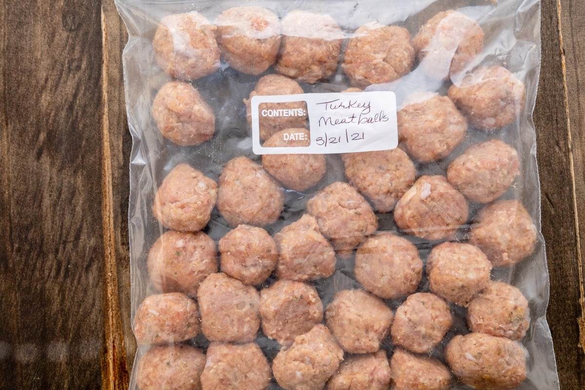 raw freezer ready turkey meatballs
